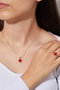 Heliophilia Silver Conjunto de Collar y Anillo Dorado CSET9925